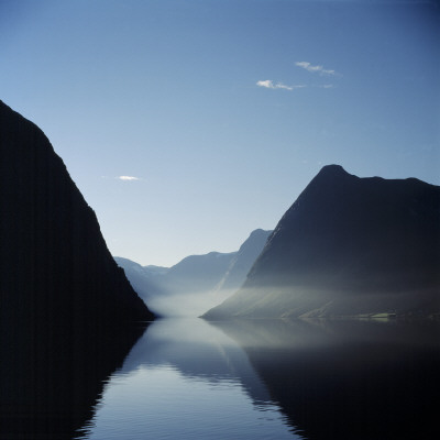 Beautiful And Mysterious Landscape Of Naeroyfjord, Norway by Mick Barnard Pricing Limited Edition Print image