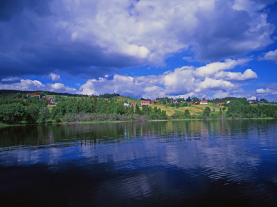 Panoramic View Of A Lake, Jamtland, Sweden by Jorgen Larsson Pricing Limited Edition Print image