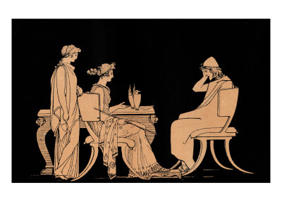 Homer, The Odyssey, Ulysses (Odysseus) At The Table Of Circe, A Beautiful Witch-Goddess by Jost Amman Pricing Limited Edition Print image