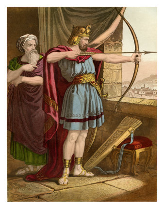 Joash (King Of Israel) Shooting Arrows At The Command Of The Dying Elisha by Gustave Dore Pricing Limited Edition Print image