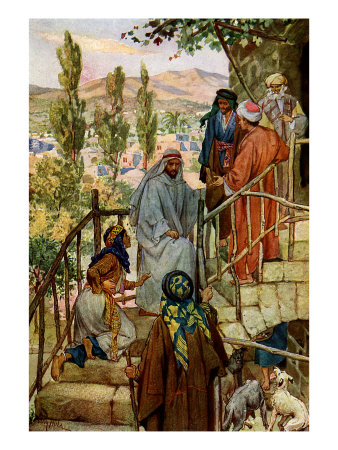 Jesus Cures The Possessed Daughter Of A Canaanite At The Coasts Of Tyre And Sidon by Hugh Thomson Pricing Limited Edition Print image