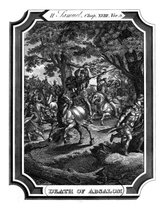 Absalom Dies At Ephraim Wood, Caught In The Branches Of A Tree And Speared By Joab by Gustave Doré Pricing Limited Edition Print image