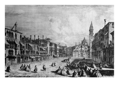 Venice, Piazza Santa Maria Formosa, 18Th Century Engraving by John Trumbull Pricing Limited Edition Print image