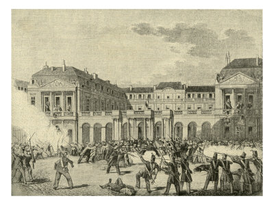 The Palais Royal In Paris Being Looted During The February 1848 Revolution by William Hole Pricing Limited Edition Print image