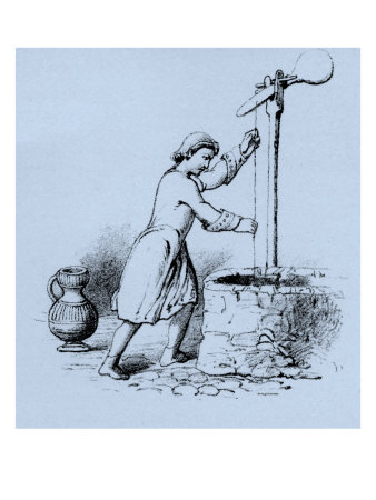 Raising Water From Well From Early Medieval Period, 9Th To 10Th Century by William Hole Pricing Limited Edition Print image