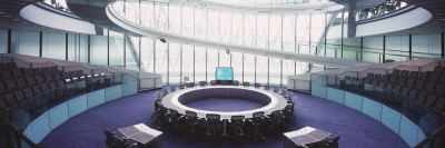 City Hall Gla, London, Chamber Overview Towards River, Architect: Sir Norman Foster And Partners by Peter Durant Pricing Limited Edition Print image