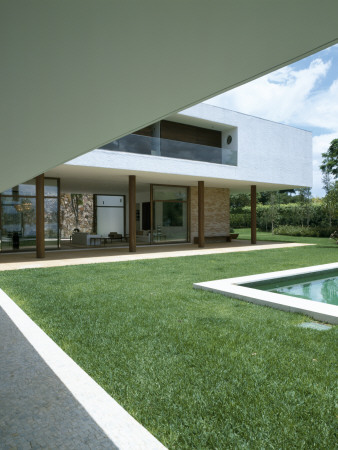14 Bis, House In Brazil, Exterior, Architect: Isay Weinfeld by Alan Weintraub Pricing Limited Edition Print image
