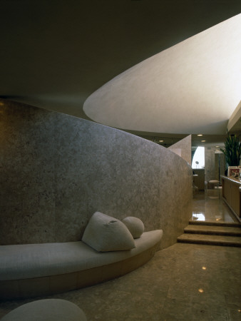 Beyer House, Malibu, California, Passage From Master Bedroom To Bathroom, Architect: John Lautner by Alan Weintraub Pricing Limited Edition Print image