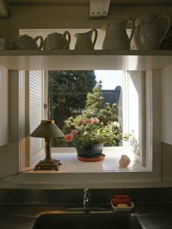 Morley Baer Stone House, Carmel, California, 1965, Kitchen Window, Architect: William Wurster by Alan Weintraub Pricing Limited Edition Print image