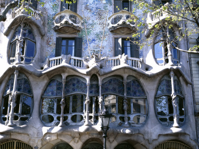 Casa Batllo, Barcelona, 1904-1906, Exterior Detail Of The Balconies, Architect: Antoni Gaudi by Colin Dixon Pricing Limited Edition Print image