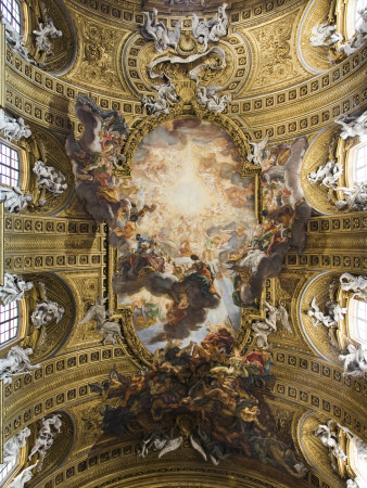 Celing Detail At Chiesa Del Gesu, Rome, Italy by David Clapp Pricing Limited Edition Print image