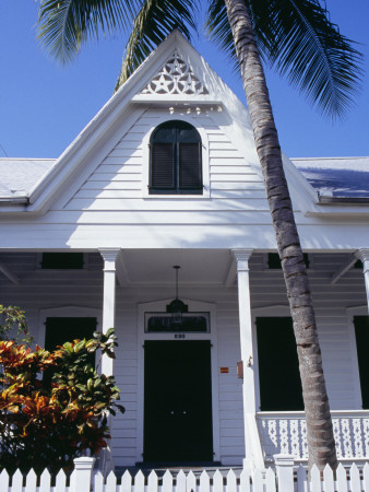 19Th Century Single Storey Clapboard (Weatherboard) House, Key West, Florida, Usa by Curtis Taylor Pricing Limited Edition Print image