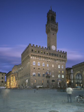 Piazza Della Signoria, Florence, Tuscany, Townhall At Night by Colin Dixon Pricing Limited Edition Print image