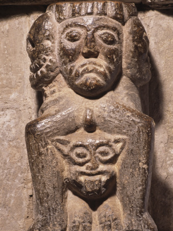 Hexham Abbey, Northumberland, Early English Style, Stone Carving Depicting The Three Ages Of Man by Joe Cornish Pricing Limited Edition Print image