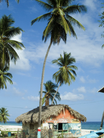 Grass Huts, Baoruca, Dominican Republic by Natalie Tepper Pricing Limited Edition Print image