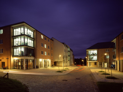 Lancaster University Residential Areas, Lancaster, Dusk, Shepheard Epstein Hunter Architects by Peter Durant Pricing Limited Edition Print image