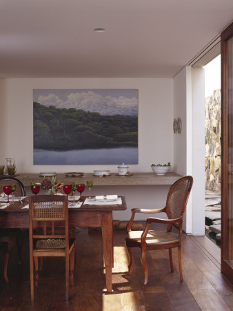 Casa D'agua, Sao Paulo 2004, Dining Area, Architect: Isay Weinfeld by Richard Powers Pricing Limited Edition Print image