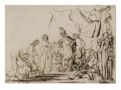 Sujet Historique Inconnu (Continence De Scipion ?) by Rembrandt Van Rijn Pricing Limited Edition Print image