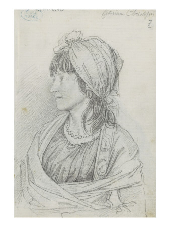Portrait De Catérina Christofri by Jean-Baptiste Joseph Wicar Pricing Limited Edition Print image