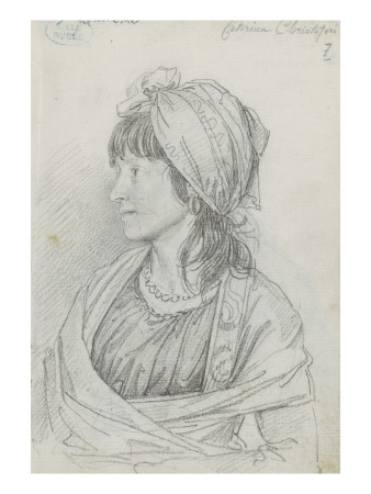Portrait De Caterina Christofri by Jean-Baptiste Joseph Wicar Pricing Limited Edition Print image