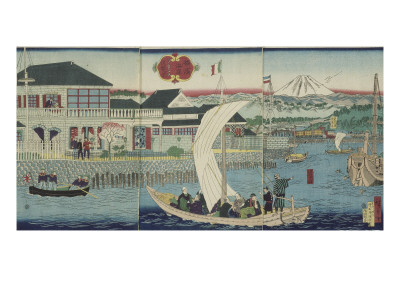 Le Bord De La Mer A Yokohama : Residence Francaise by Hiroshige Iii Pricing Limited Edition Print image