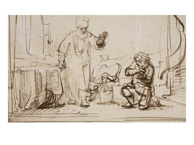 La Parabole Du Débiteur Impitoyable by Rembrandt Van Rijn Pricing Limited Edition Print image