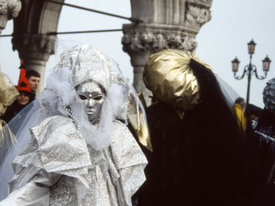 Black And White, Red Hat, Carnevale, Venice by Eloise Patrick Pricing Limited Edition Print image