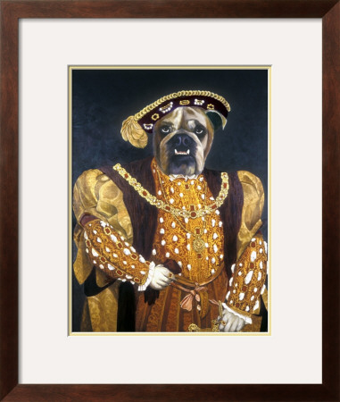 English Bull Dog As Holbeins Henry Viii by Louise Francke Pricing Limited Edition Print image