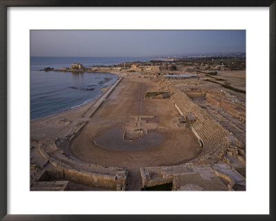 Caesarea's Hippodrome Hugs The Mediterranean Coast by Michael Melford Pricing Limited Edition Print image