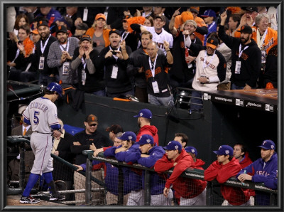 Texas Rangers V San Francisco Giants, Game 1: Ian Kinsler by Christian Petersen Pricing Limited Edition Print image