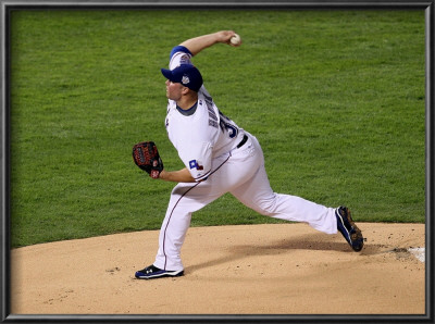 San Francisco Giants V Texas Rangers, Game 4: Tommy Hunter by Stephen Dunn Pricing Limited Edition Print image