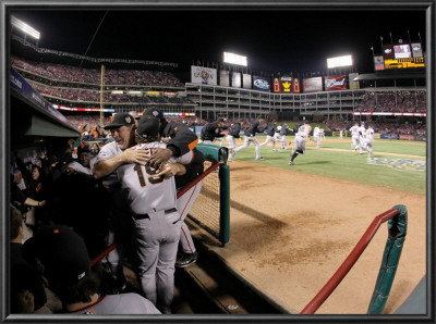 Texas Rangers V. San Francisco Giants, Game 5:  Manager Bruce Bochy by Doug Pensinger Pricing Limited Edition Print image