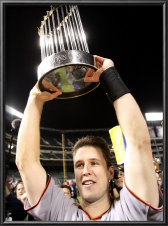 Texas Rangers V. San Francisco Giants, Game 5:  Buster Posey by Ronald Martinez Pricing Limited Edition Print image