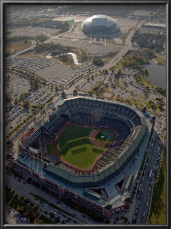 Texas Rangers V. San Francisco Giants, Game 5:  With Cowboys Stadium In The Background by Darren Carroll Pricing Limited Edition Print image