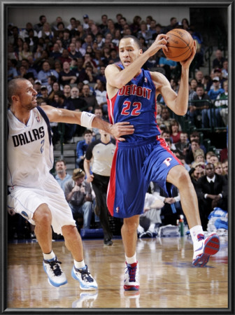 Detroit Pistons V Dallas Mavericks: Tayshaun Prince And Jason Kidd by Glenn James Pricing Limited Edition Print image