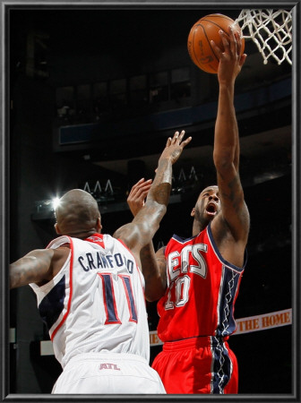 New Jersey Nets V Atlanta Hawks: Jamal Crawford And Damion James by Kevin Cox Pricing Limited Edition Print image
