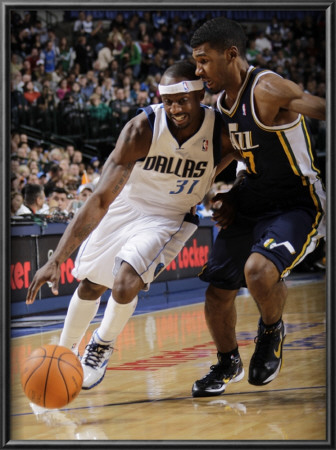 Utah Jazz V Dallas Mavericks: Jason Terry And Ronnie Price by Danny Bollinger Pricing Limited Edition Print image
