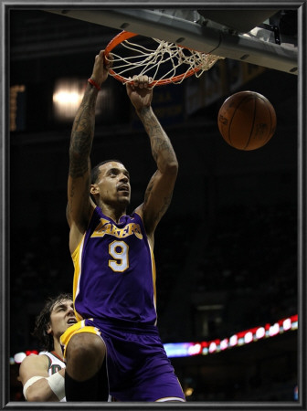 Los Angeles Lakers V Milwaukee Bucks: Matt Barnes And Andrew Bogut by Jonathan Daniel Pricing Limited Edition Print image