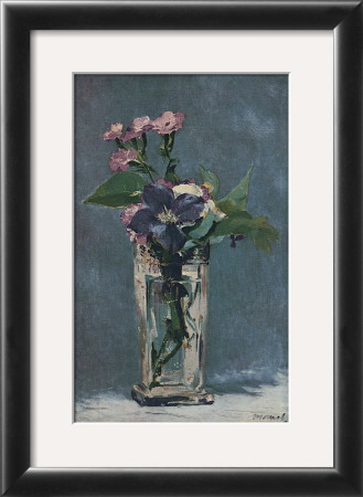 Carnations And Clematis In A Crystal Vase by Edouard Manet Pricing Limited Edition Print image