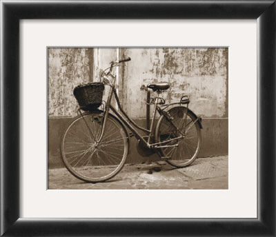 Bicycle With Wicker Basket by Francisco Fernandez Pricing Limited Edition Print image