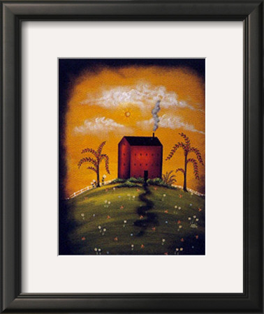 Primitive Red House by Jessica Fries Pricing Limited Edition Print image