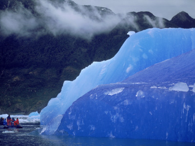 Blue Iceberg, San Rahael Glacier, Chilean Fjords, Chile, South America by Pete Oxford Pricing Limited Edition Print image
