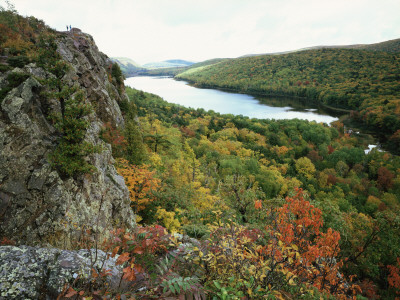 Porcupine Mountains Wilderness State Park In Autumn, Michigan, Usa by Larry Michael Pricing Limited Edition Print image
