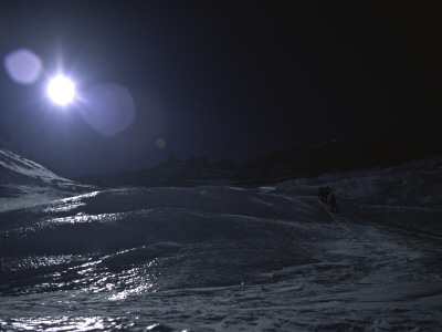 Climbing At Night On The Southside Of Everest, Nepal by Michael Brown Pricing Limited Edition Print image