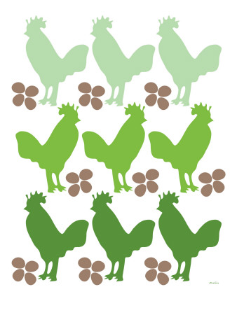 Green Chicken Family by Avalisa Pricing Limited Edition Print image