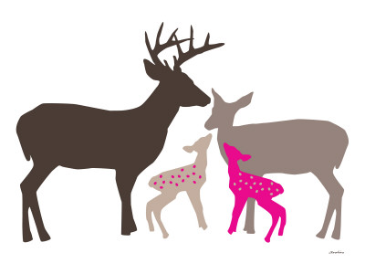 Pink Deer by Avalisa Pricing Limited Edition Print image