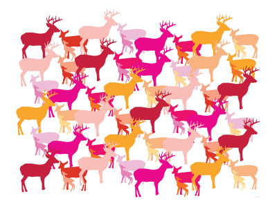 Warm Deer Pattern by Avalisa Pricing Limited Edition Print image