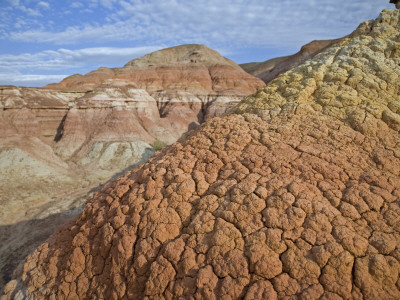 Cracked Rocks In The Five-Coloured Mountains, Xinjiang Province, North-West China. September 2006 by George Chan Pricing Limited Edition Print image