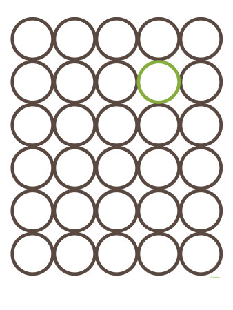 Brown Green Circles by Avalisa Pricing Limited Edition Print image