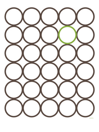 Brown Green Circles by Avalisa Pricing Limited Edition Print image